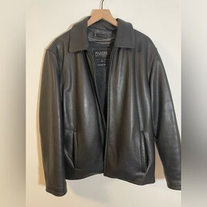 Wilsons Thinsulate Ultra Insulation Pelle Black Leather Bomber Jacket MSRP $315